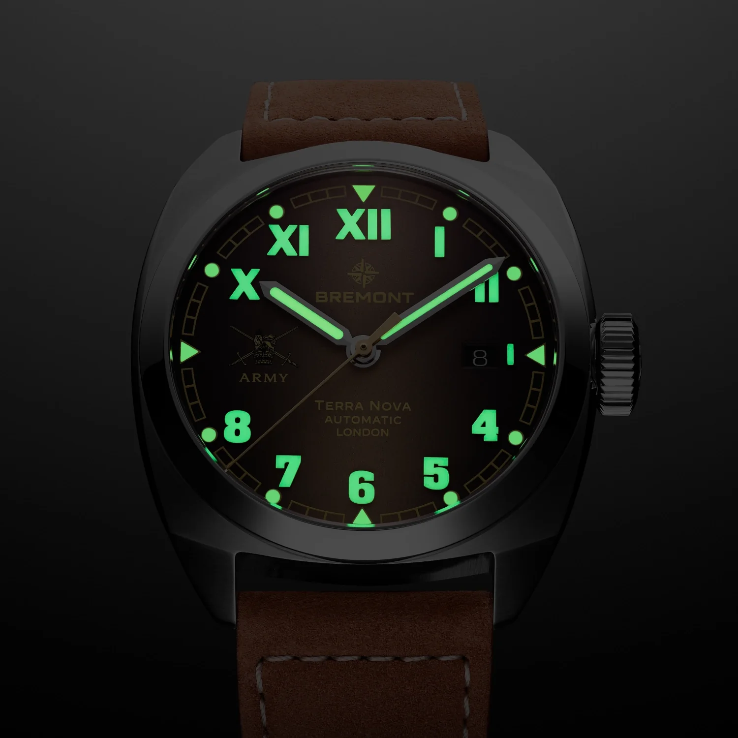 HMAF Terra Nova 40.5mm Date Leather Strap - Image 4