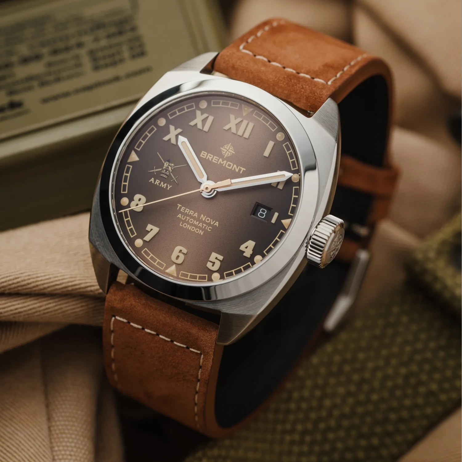 HMAF Terra Nova 40.5mm Date Leather Strap - Image 5