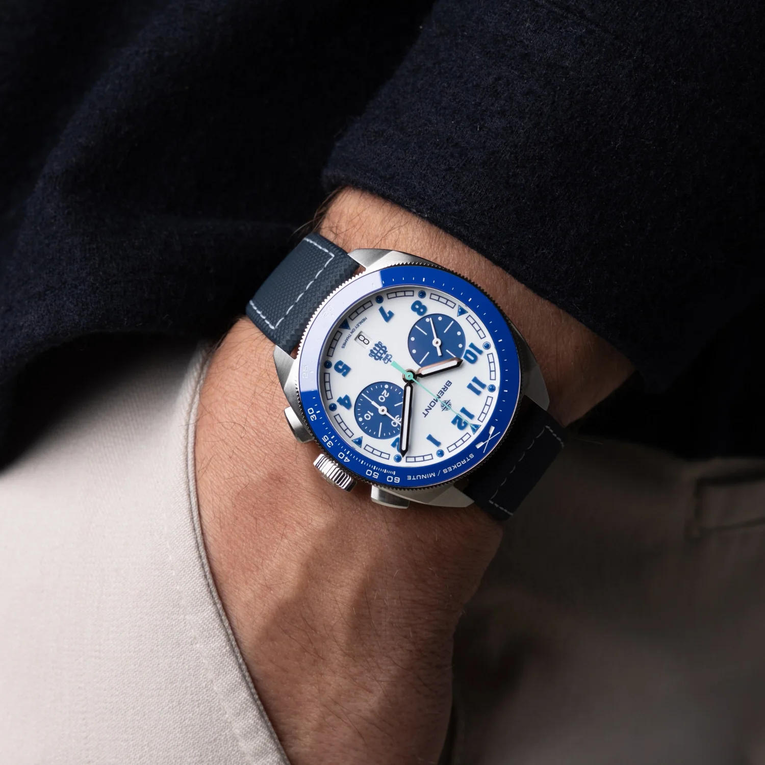 Terra Nova 42.5MM HRR Chronograph Leather Strap - Image 4