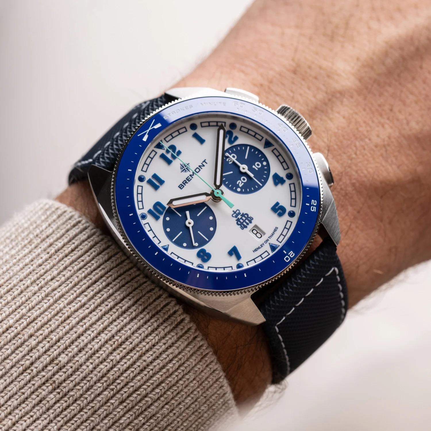 Terra Nova 42.5MM HRR Chronograph Leather Strap - Image 7